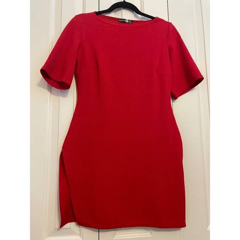 Boohoo  red stretchy dress 10