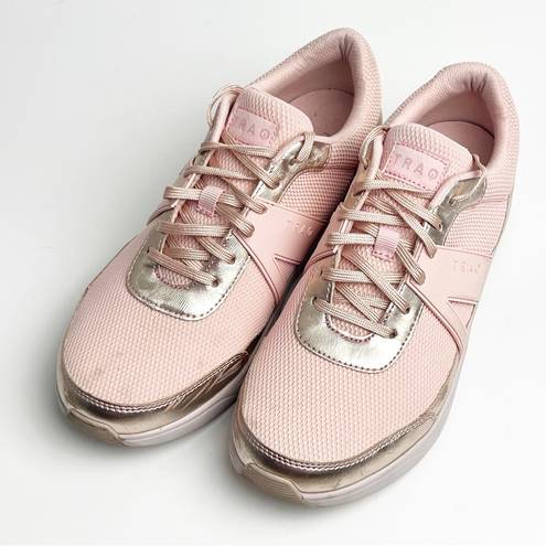 Alegria TRAQ By  Pink Blush Qool Comfort Lace Up Thick Sole Sneakers