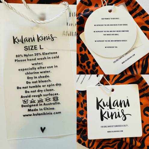 Kulanikinis ★ NWT Kulanis Kinis Bikini Top - Orange/Black ★