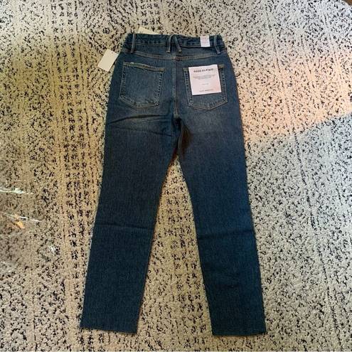 Good American  Good Classic Raw Hem High Rise Jeans NWT size 6/28 Blue940