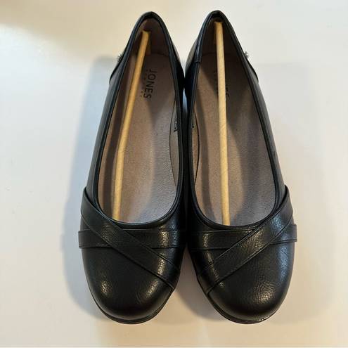 Jones New York  NWT Gianni Black Casual Comfort Flats WIDE WIDTH