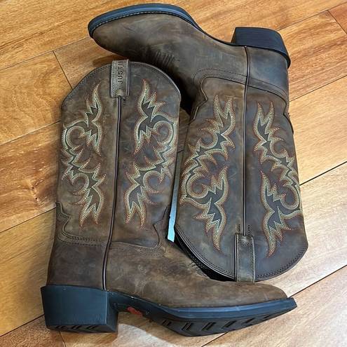 Justin Boots JUSTIN Men's New Stampede Huck Brown Boots 2551 size 9.5D