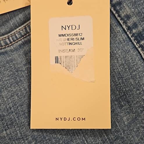 NYDJ 💕💕 Sheri High Rise Slim Jeans ~ Nottinghill Blue 12 NWT