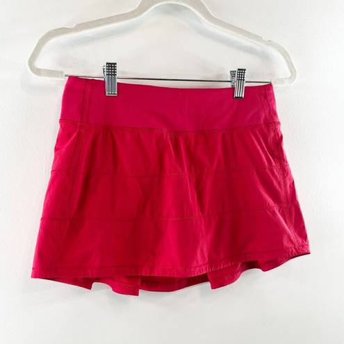 Lululemon  Pace Rival Tennis Golf Active Skirt Skort Mini Red Scarlet 4