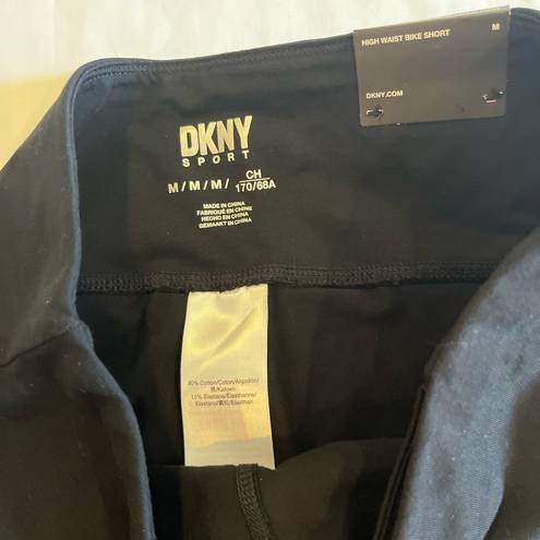 DKNY  Women's Sport High Waist Rhinestone Logo Bike Short Size Medium