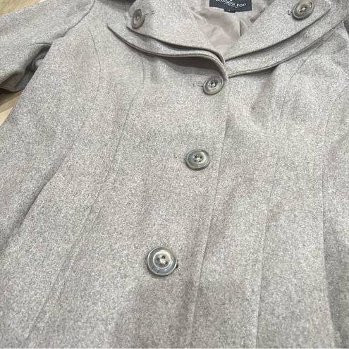 London Fog  Wool Blend Tan Peacoat Women’s Large