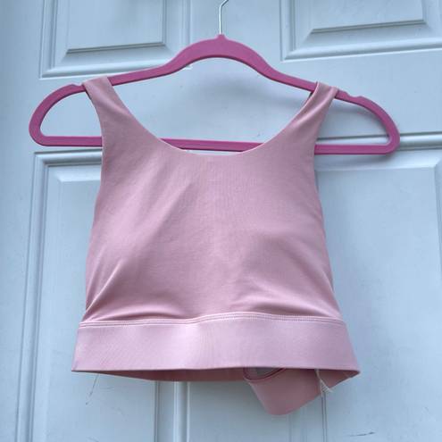 Fabletics Ella High Impact Strappy Padded racerback pink sports bra Size Large