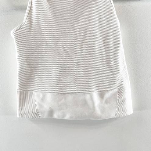 Abercrombie & Fitch Abercrombie YPB Racerback Seamless High Neck Tank Top White Small