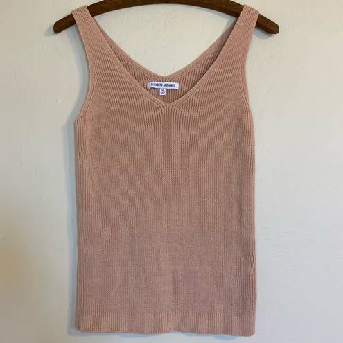 Elizabeth and James  Women’s Peach Sleeveless Cotton/Rayon Knit Tank Sweater Sz M