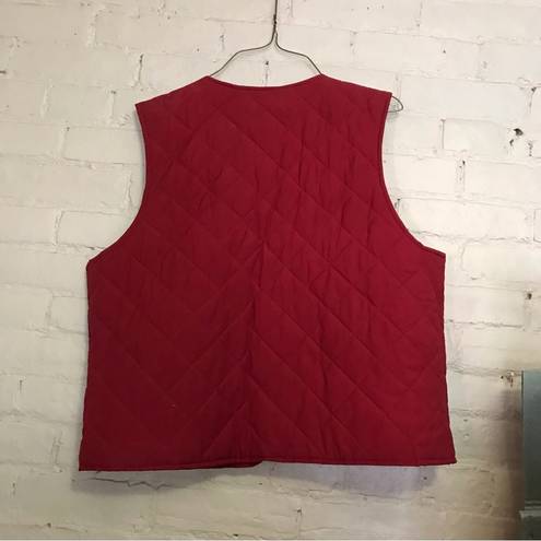 Krass&co G.H. Bass &  Vintage Dark Red Puffer Vest