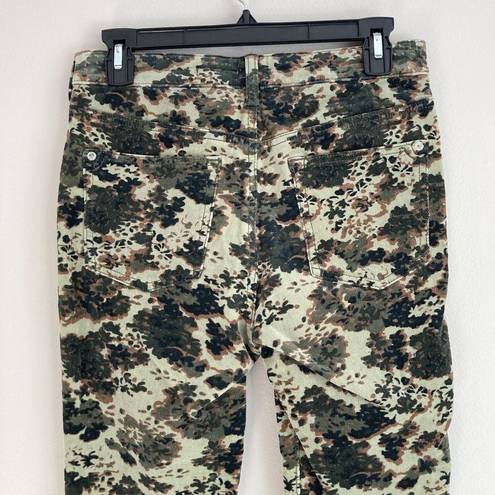 Pilcro  Anthropologie Womens Sz 28 Camo High Rise Button Fly Skinny Corduroy Pant