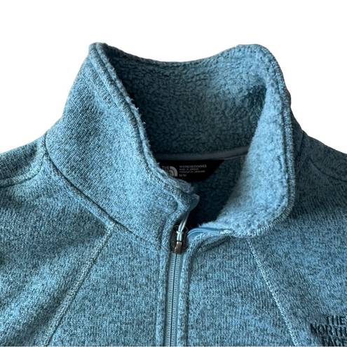 The North Face  Blue Heather Mock Beck Full Zipper Sweater Sweatshirt medium