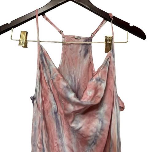 Young Fabulous and Broke Young, Fabulous & Broke Satin Pastel Tie Dye Cowl Dress