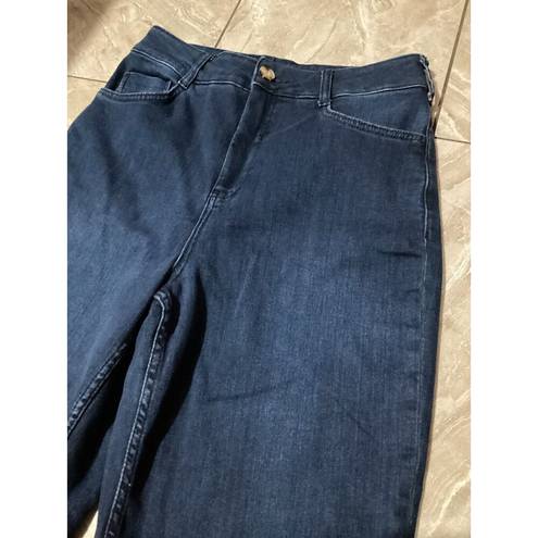 Pilcro  The Skipper High Rise Crop Wide Leg Blue Jeans 30