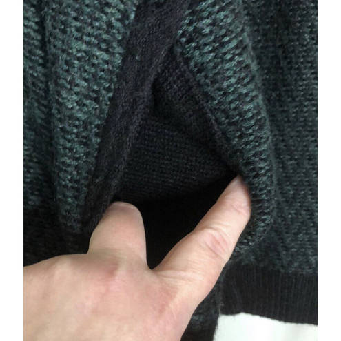 CAbi  Fireside Cardigan #3015 Green Black Knit Size Medium