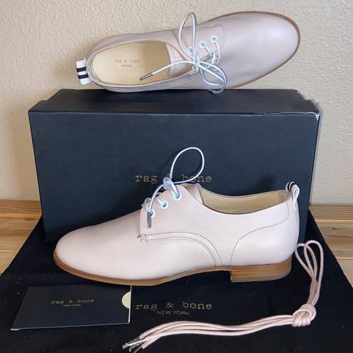 Rag and Bone NEW $395!  AUDREY Size 36 6 Blush Pink Leather Loafer Oxford