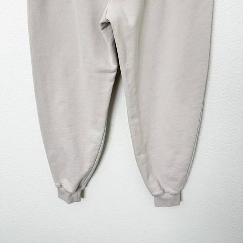 Alphalete [] Moonstone Beige High Rise Very Terry Jogger Pants Relaxed Sz Medium