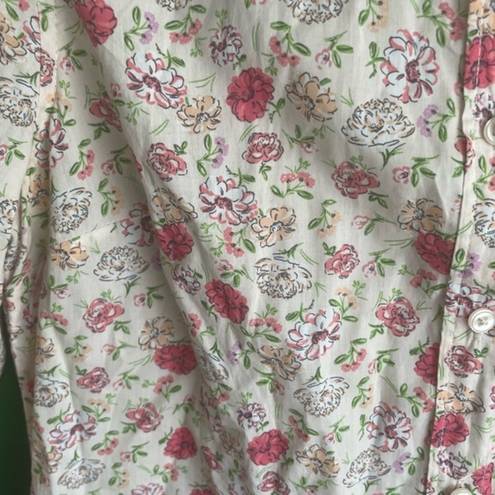 LC Lauren Conrad  Button Down Shirt Floral Cottagecore Size Medium EUC!