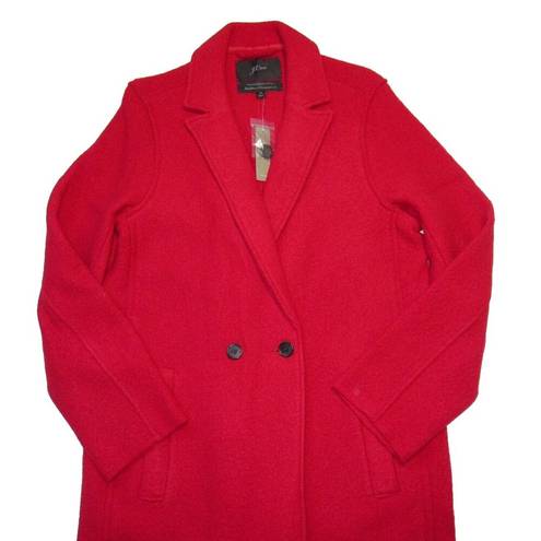 J.Crew NWT  Daphne Topcoat in Bold Red Italian Boiled Wool Coat 14 $228