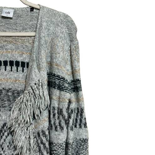 CAbi  Cardigan Womens Style 3701 Small Shetland Fringe Waterfall Tunic Sweater