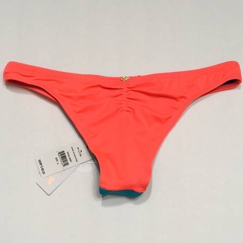 PilyQ  bright orange and blue bikini bottom. NWT