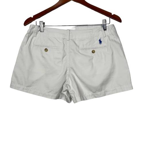 Polo  Ralph Lauren White Slim-Cut Chino Cotton Shorts Size 4 NWT $189