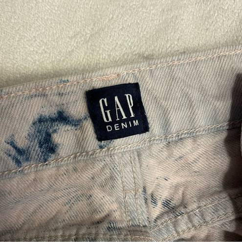 Gap  Cheeky Straight Jean Womens  2 26 Tie Dye High Rise Cropped Ankle Denim Raw