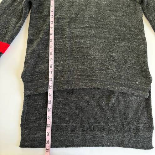 SEEK the Label  Striped Pullover Gray and Red Oversized Sweater Size XS