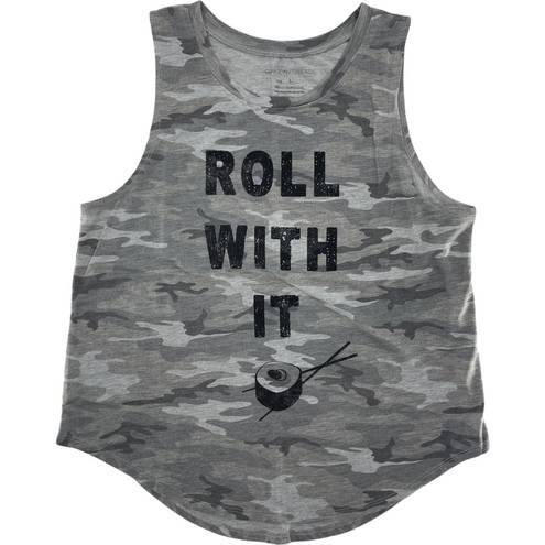 Grayson Threads Women's Camo "Roll With It" Sushi Graphic Tank Top