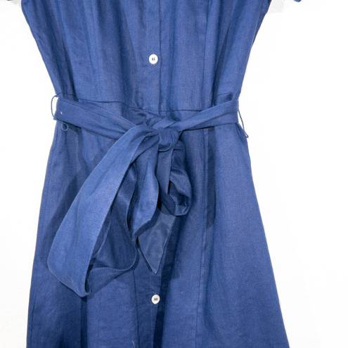 Hill House NWT  Navy The Lily Linen Dress Size XXS