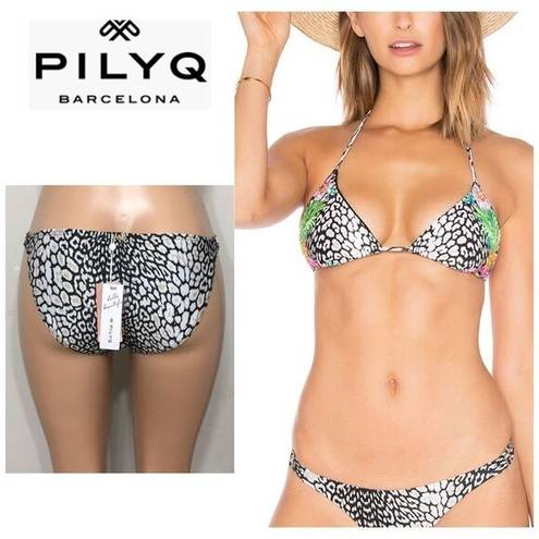 PilyQ  Safari adjustable full bikini bottoms. NWT