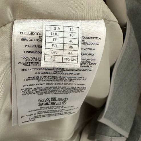 Brooks Brothers  Rain Coat Women’s 12 Mid Length Lined Heavyweight Beige