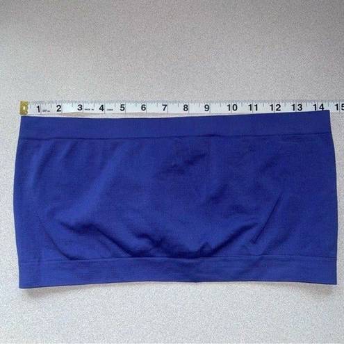 Avia Aviva Blue Crop Top Tube Bandeau size large/X-Large non padded bralette bra.