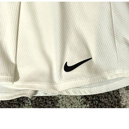 Nike  Womens DRI-FIT Skort Mini Skirt Sporty Preppy White Black Swoosh