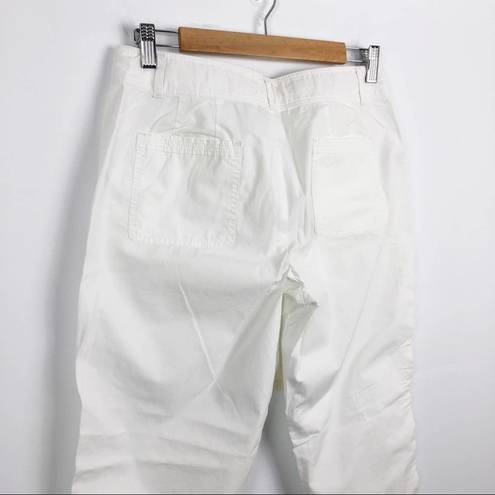 Lou & grey NWOT  White Neutral Tampered Cotton Drawstring Pants Size 4 Coastal