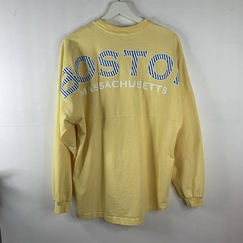 Spirit Jersey Boston Massachusetts Size M  Shirt Long Sleeve Yellow Cotton R206