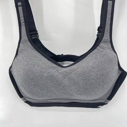 Avia  Womens Sports Bra Padded Comfy Support Active Gray Black Size 38C