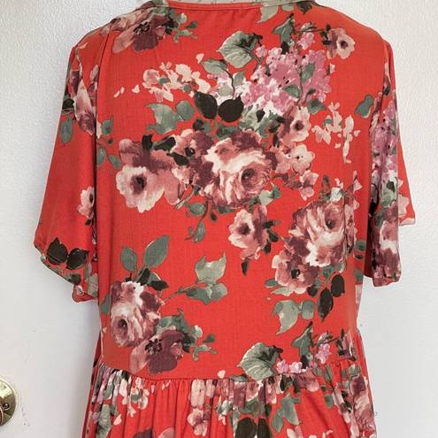 Harper Haptics By Holly  Womens Dress Sz Small Floral Pleated Pockets Babydoll