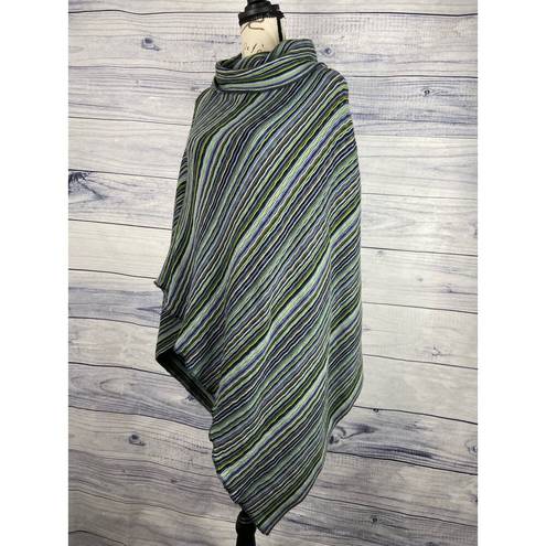 Big Buddha  Cowl Neck Poncho Sweater Womens One Size Knit Asymmetric Multicolor