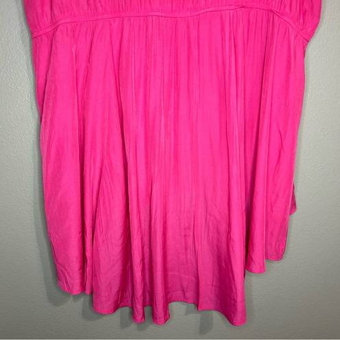 Torrid  hot pink babydoll poplin button front shirt women’s plus size 3X