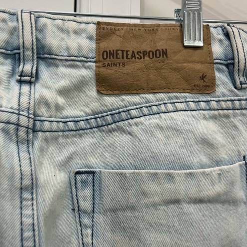 One Teaspoon  Light Blue Saints High-Rise Boyfriend Denim Jeans Size 25 US