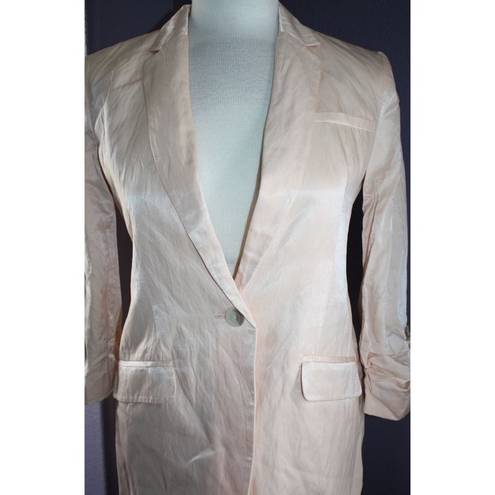 Elizabeth and James NWT  Rumpled Jamie Blazer in Metallic Shine Petal Pink 2 $495