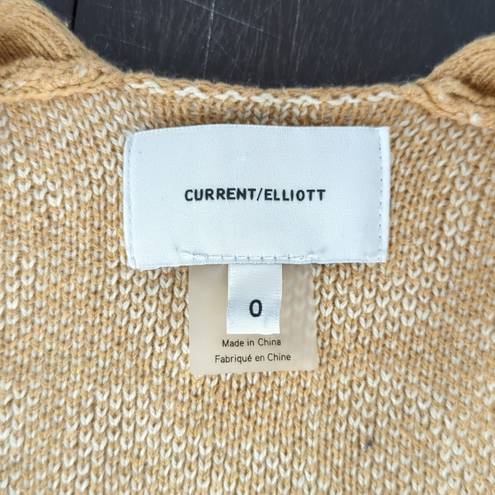 Current/Elliott Current Elliott The Oversized Cardigan Camel Cream Abstract Sweater - Women's XS