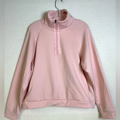 Nike  Pink Super Soft Quarter Zip Sweatshirt Size M