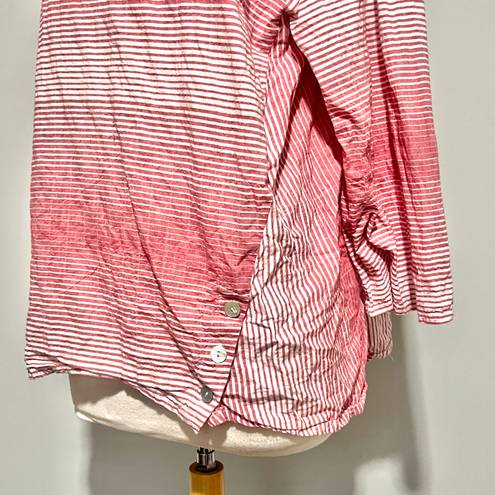 Habitat Red White Striped Tunic Top Shirt Blouse