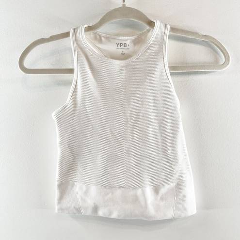 Abercrombie & Fitch Abercrombie YPB Racerback Seamless High Neck Tank Top White Small