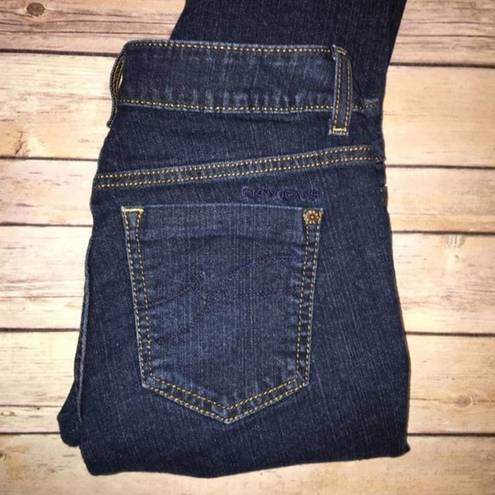 DKNY  Dark Wash Denim Side Slit Capris 4