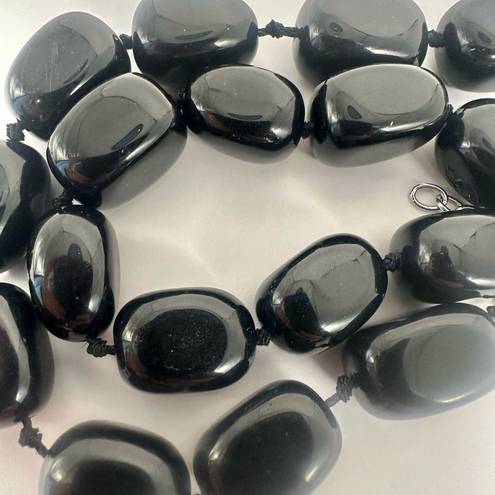 Onyx black  beaded necklace