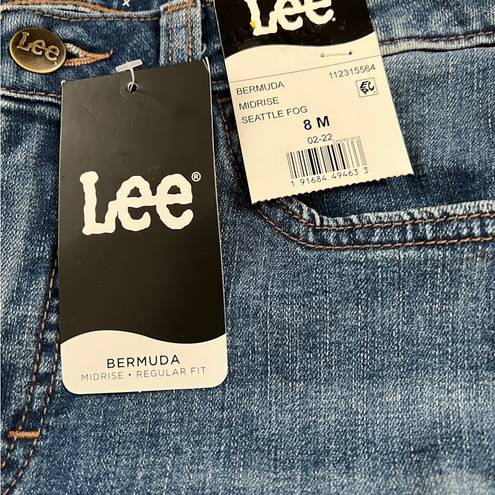 Lee  Bermuda Midrise Jean Shorts Size 8 New