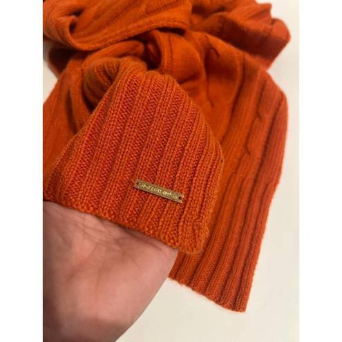 Michael Kors Michael by  Orange Cable Knit Scarf